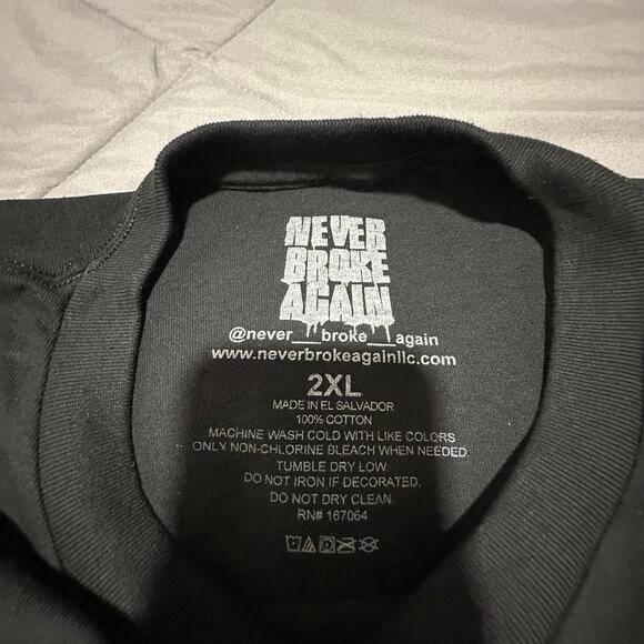 Never Broke Again NBA Survival TShirt Black 2XL - Picture 5 of 6